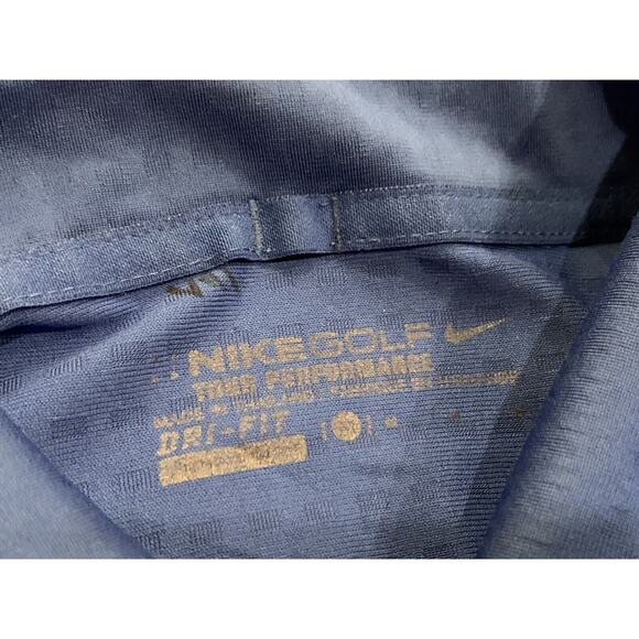 Nike Golf Tour Performance Mens Blue Drifit Short Sleeve Shirt Size M MEDIUM - Picture 5 of 9